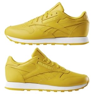 Women's Classic Leather "Utility Yellow" Reebok Sneakers